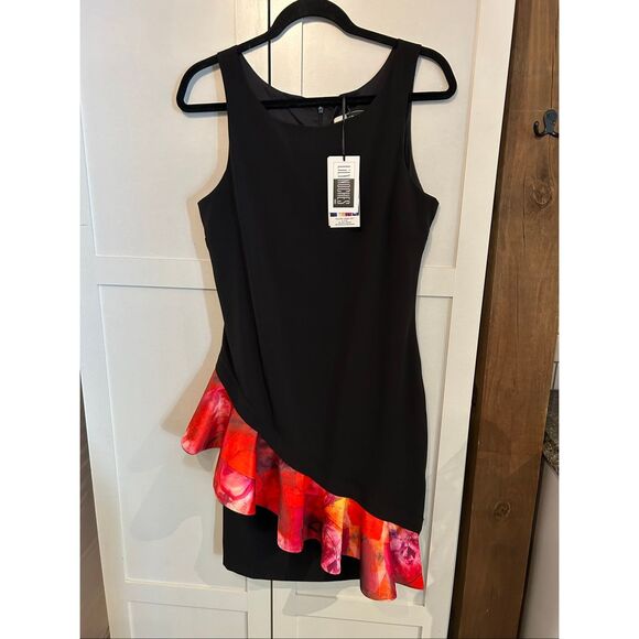 LiLY NOCHES NWT Wearable Art Black Ruffle "Guajira" Dress, Sz Large, MSRP $298 - Picture 10 of 12